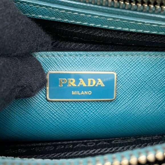 PRADA 2way Handbag Saffiano LeatherLeather Green BL0837 - Picture 15 of 16